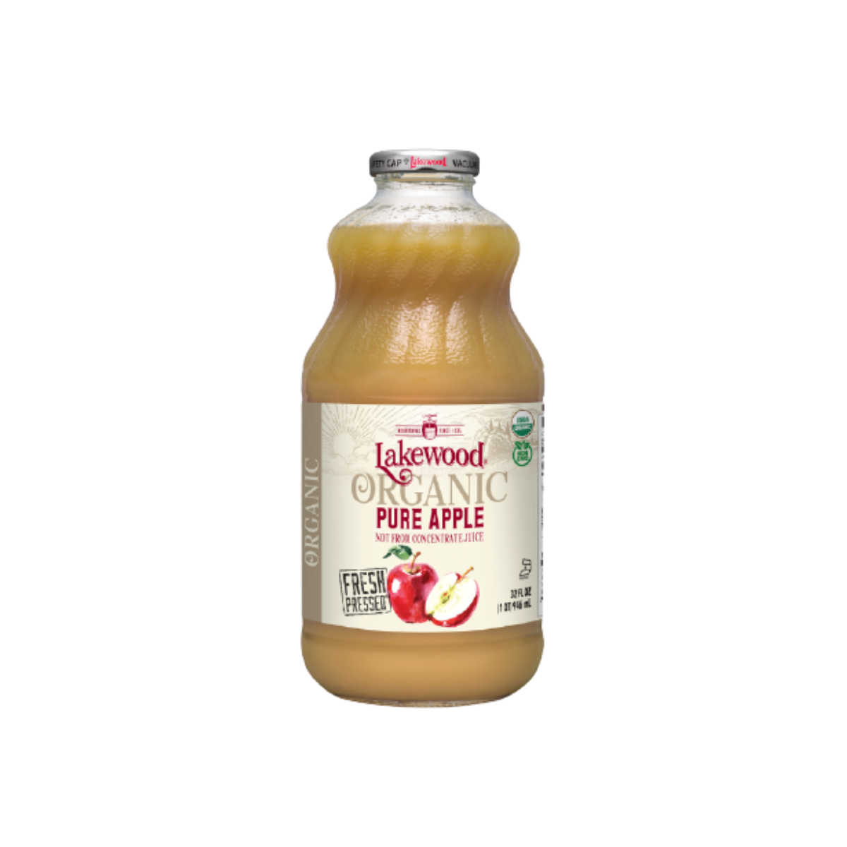 LAKEWOOD ORGANIC APPLE JUICE 946ML