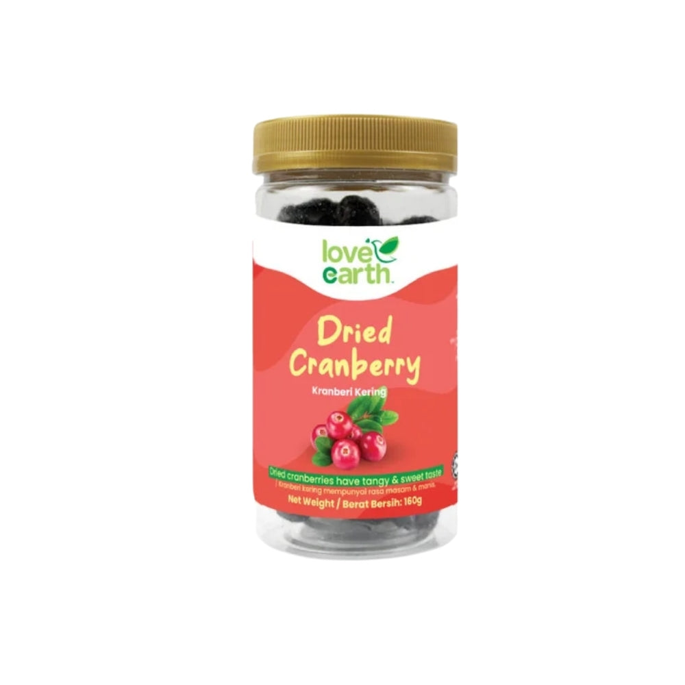 LOVE EARTH ORGANIC DRIED CRANBERRY 160G(BOTTLE)