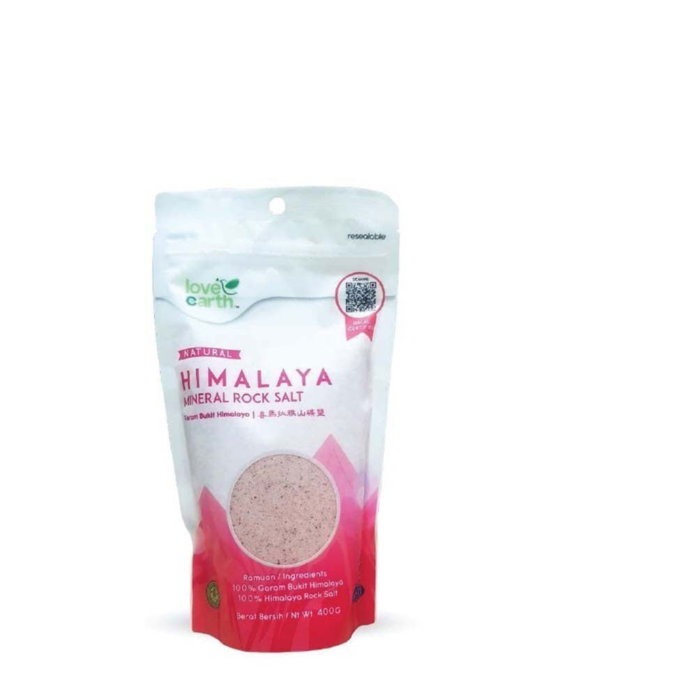 LOVE EARTH HIMALAYA MINERAL ROCK SALT 400G