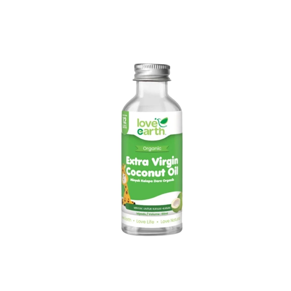 LOVE EARTH ORGANIC EXTRA VIRGIN COCONUT OIL 60ML