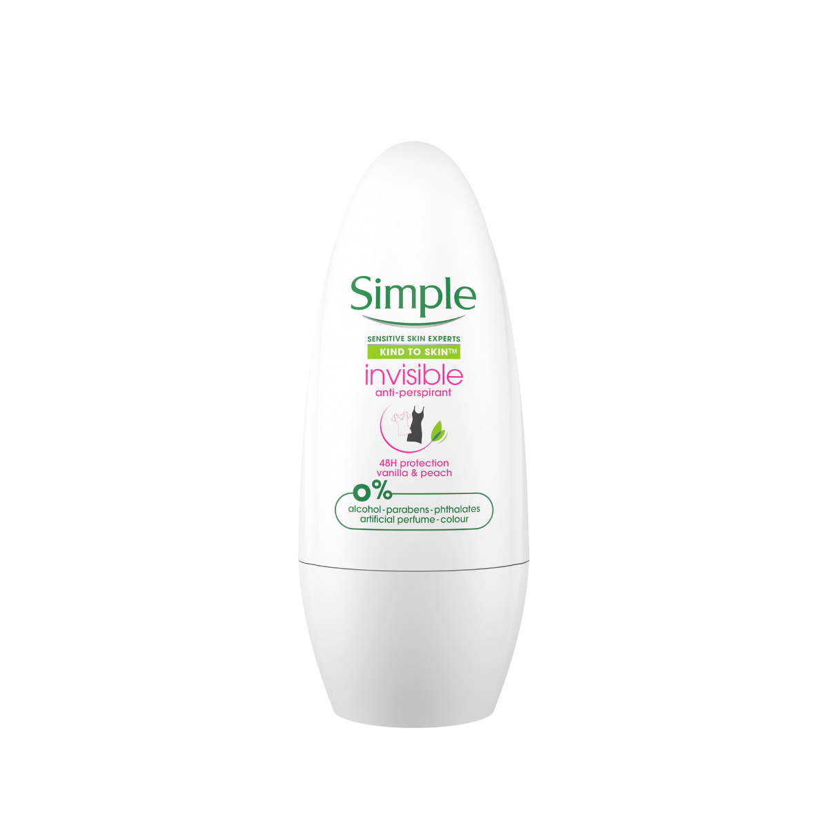 SIMPLE INVISIBLE ANTI-PERSPIRANT ROLL ON 45ML