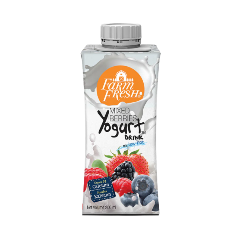 FARM FRESH UHT YOGURT DRINK MIXED BERRIES 200ML