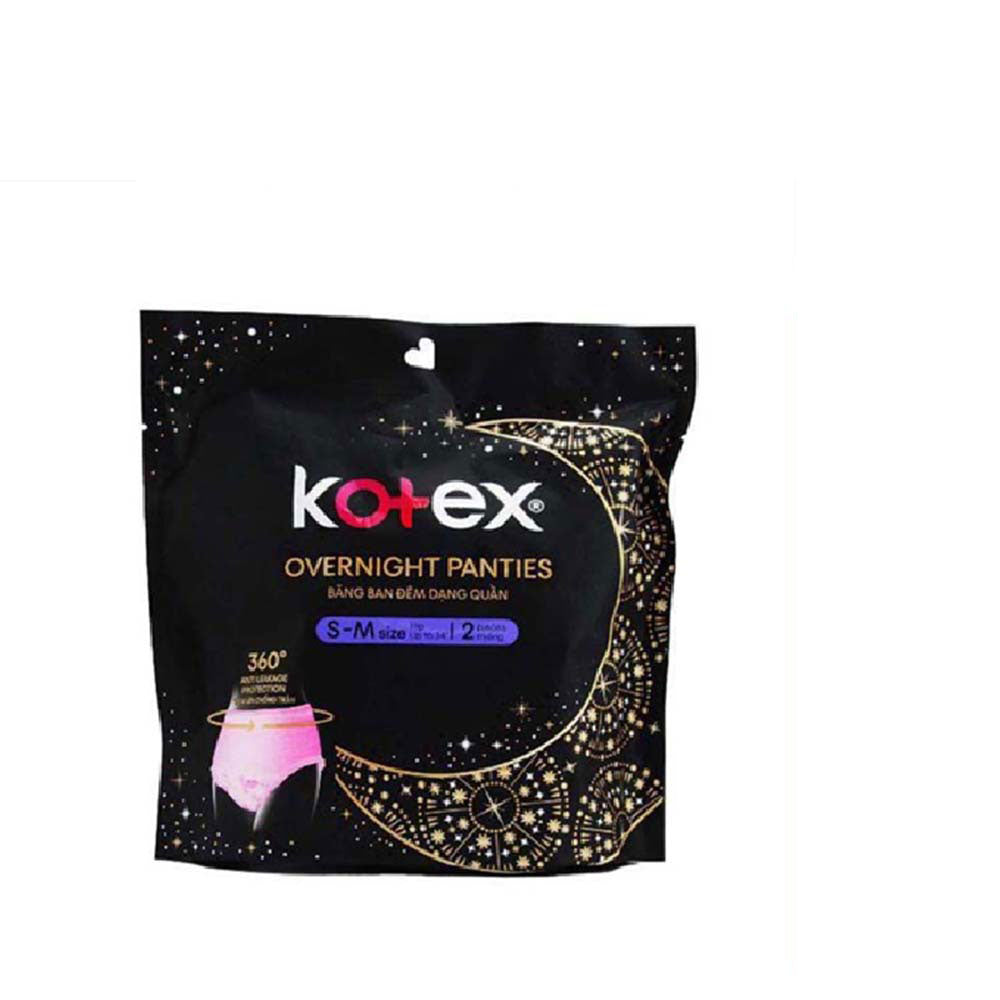KOTEX OVERNIGHT PANTIES HERBAL S/M 2S