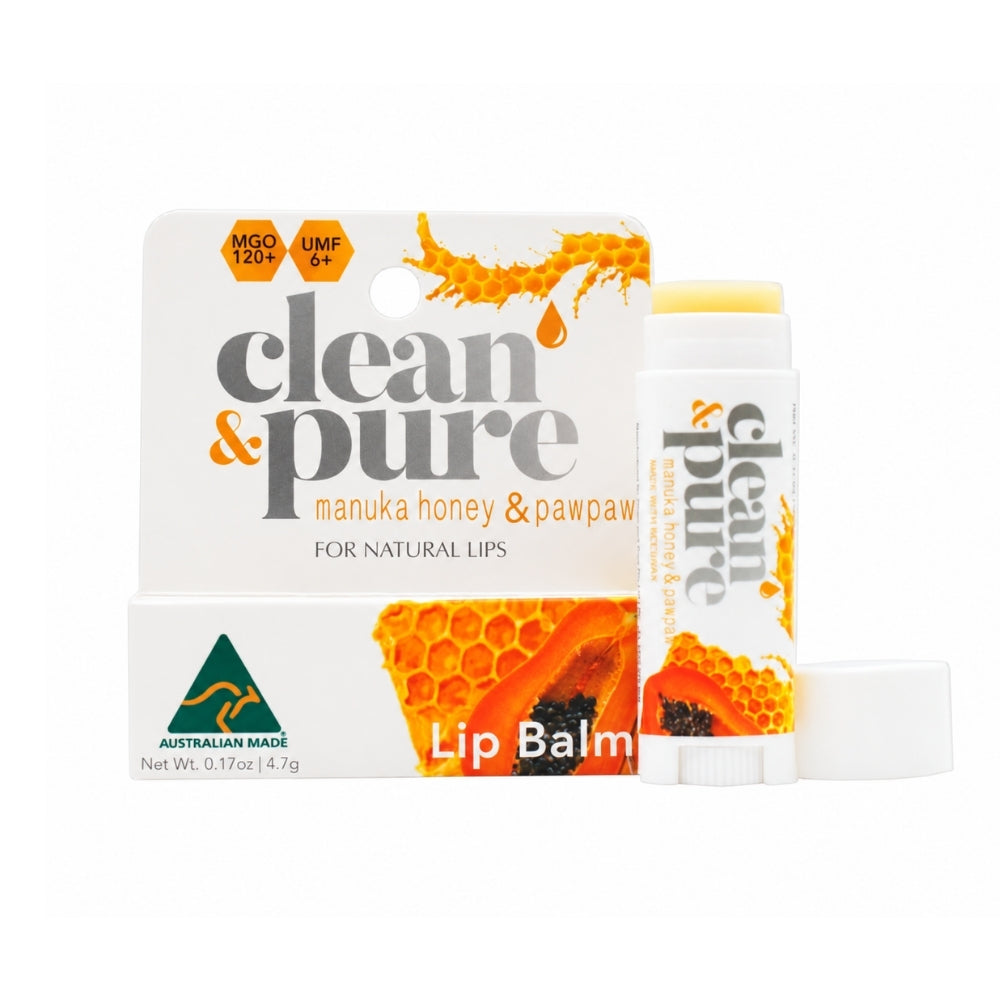 CLEAN & PURE LIP BALM MANUKA HONEY & PAWPAW 4.7G