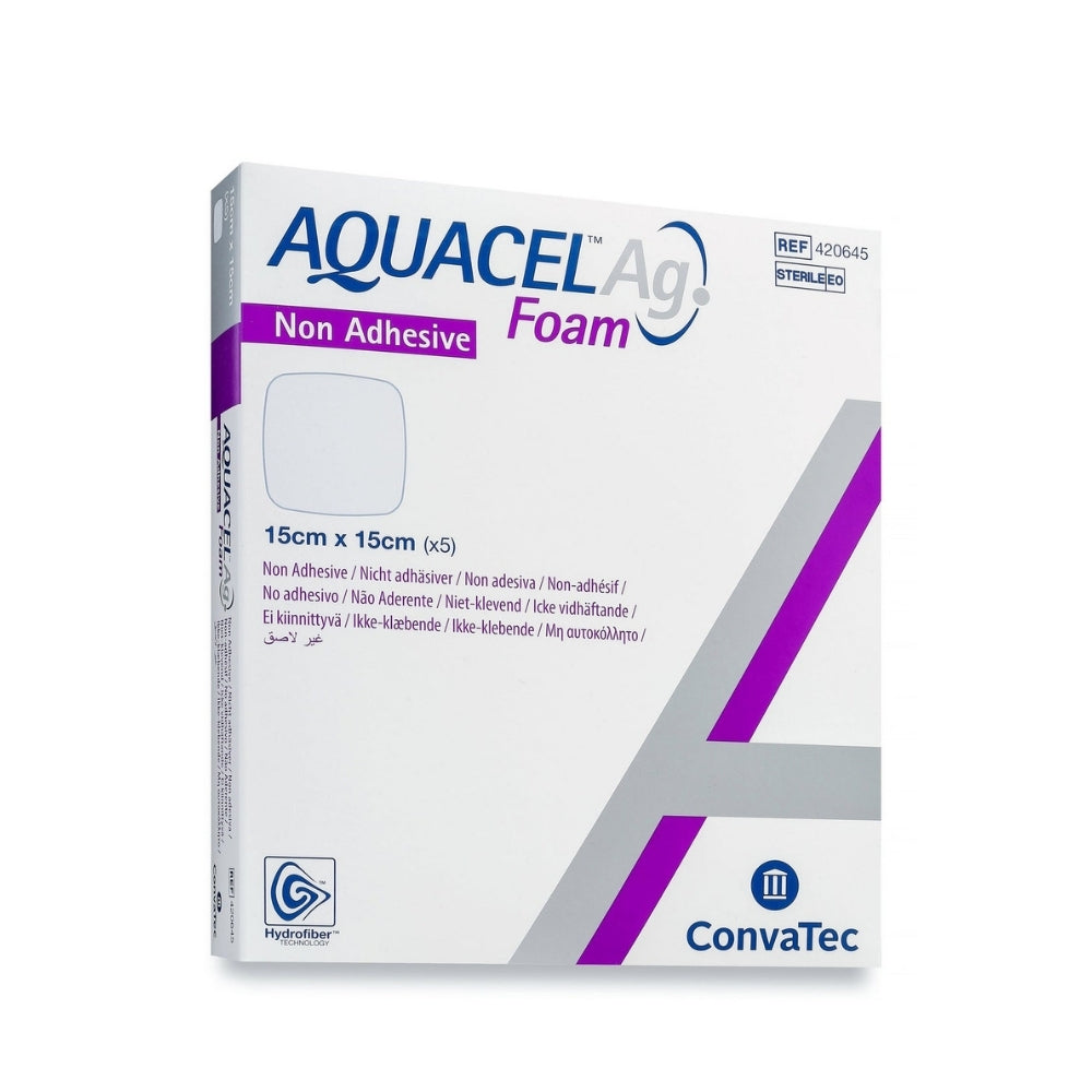 CONVATEC AQUACEL AG FOAM NON ADHESIVE 15X15CM (420645) 5S