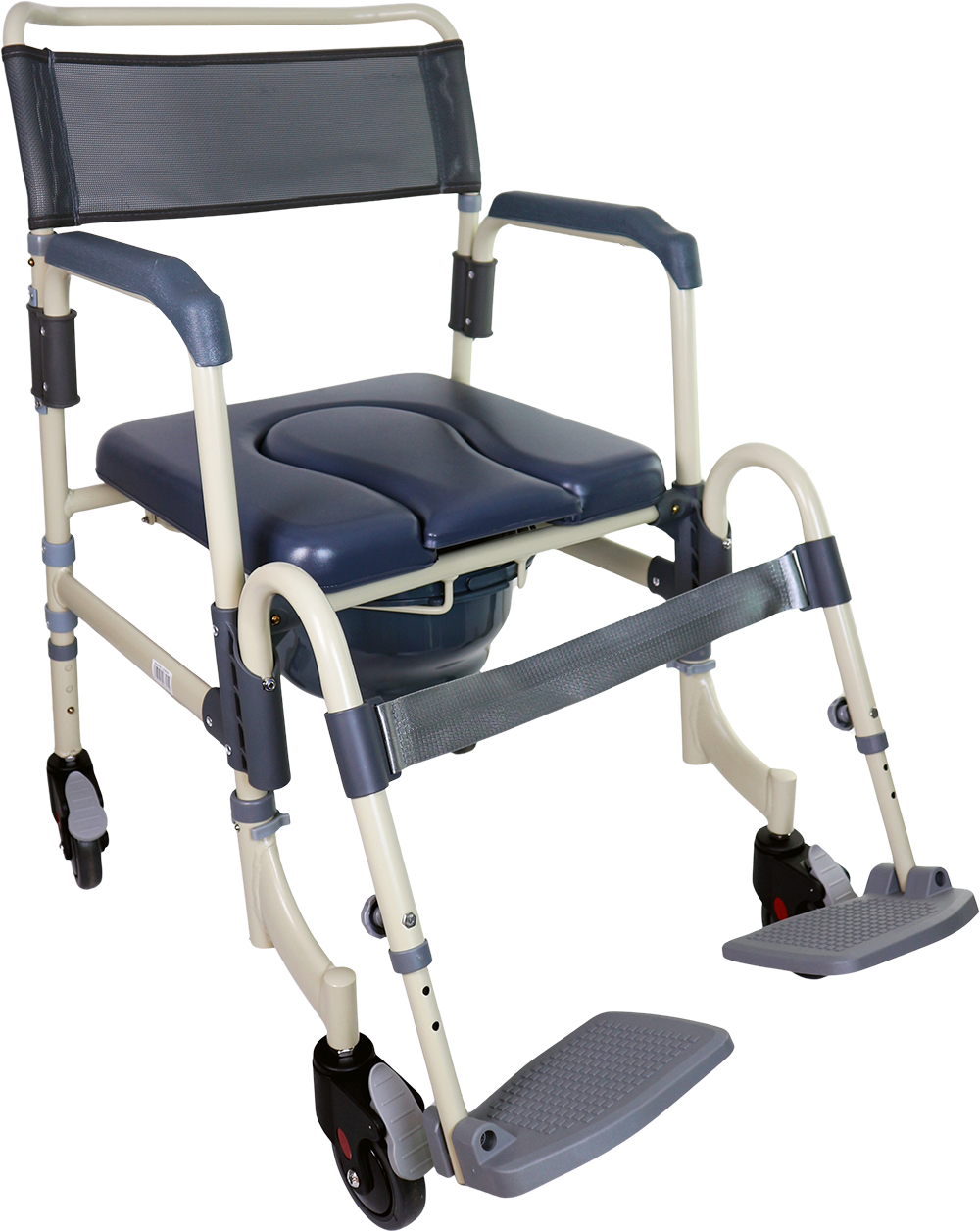 ROGER PLUS ULTRA LIGHT 2IN1 ALUMINIUM COMMODE/SHOWER CHAIR W SOFT SEAT DCM008