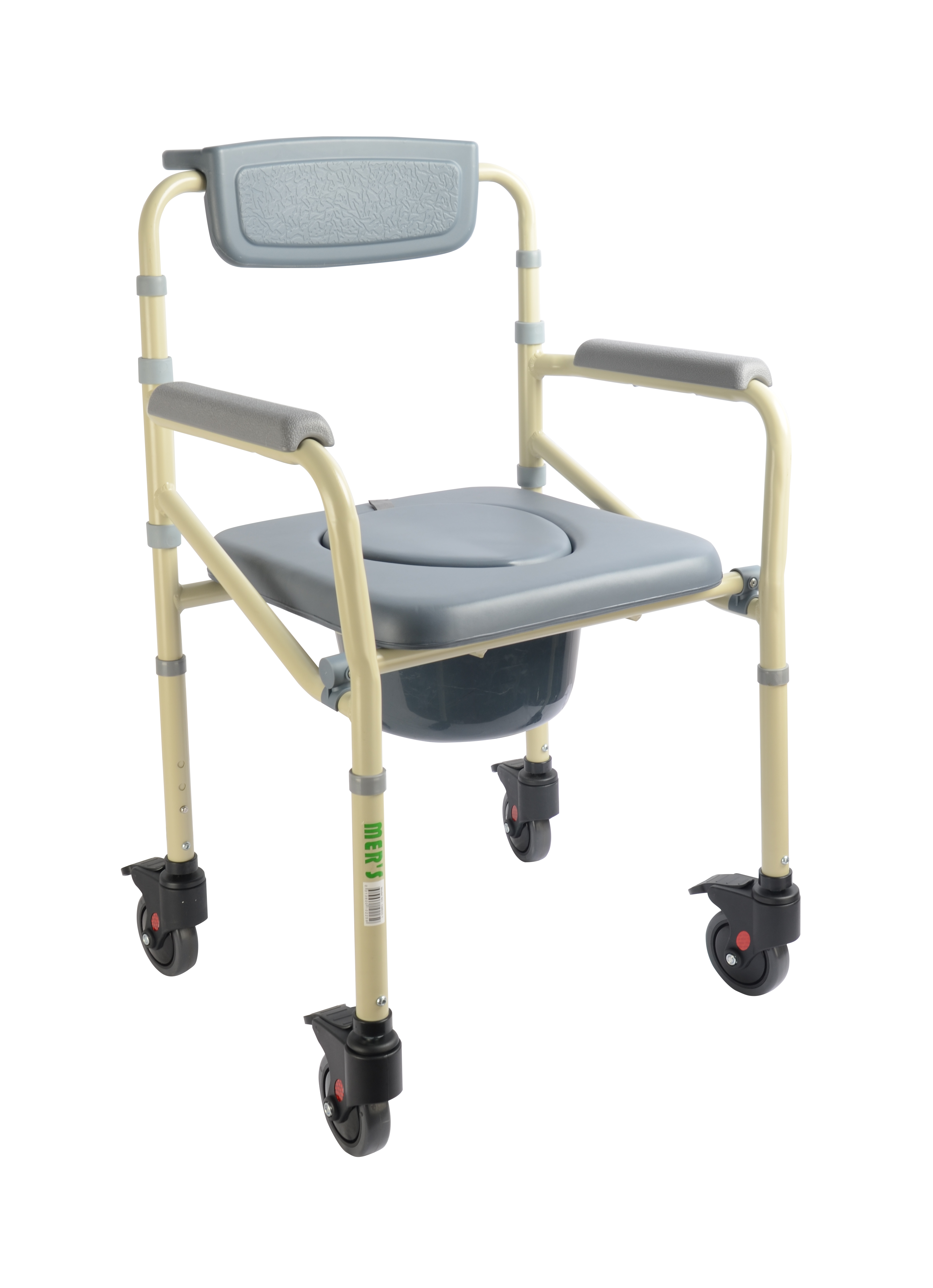 MERS ALUMINIUM COMMODE CHAIR WITH WHEEL CM600-1