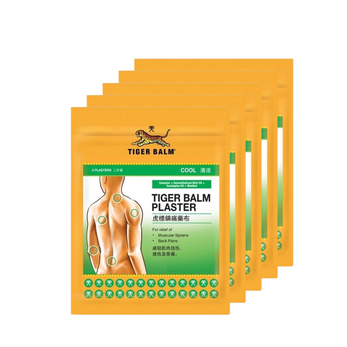 TIGER BALM MED PLASTER COOL LARGE 2SX5