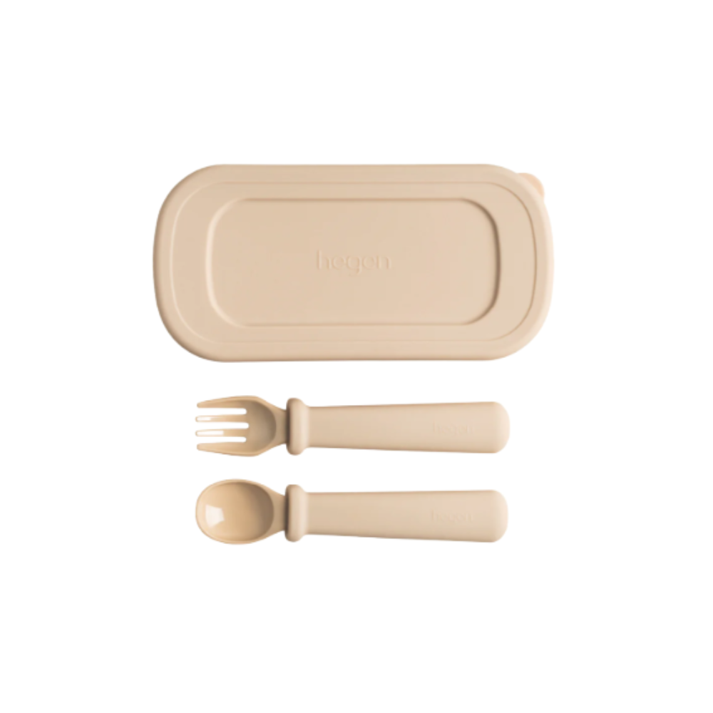 HEGEN MULTISTAGE FORK AND SPOON PPSU WITH CASE TAUPE