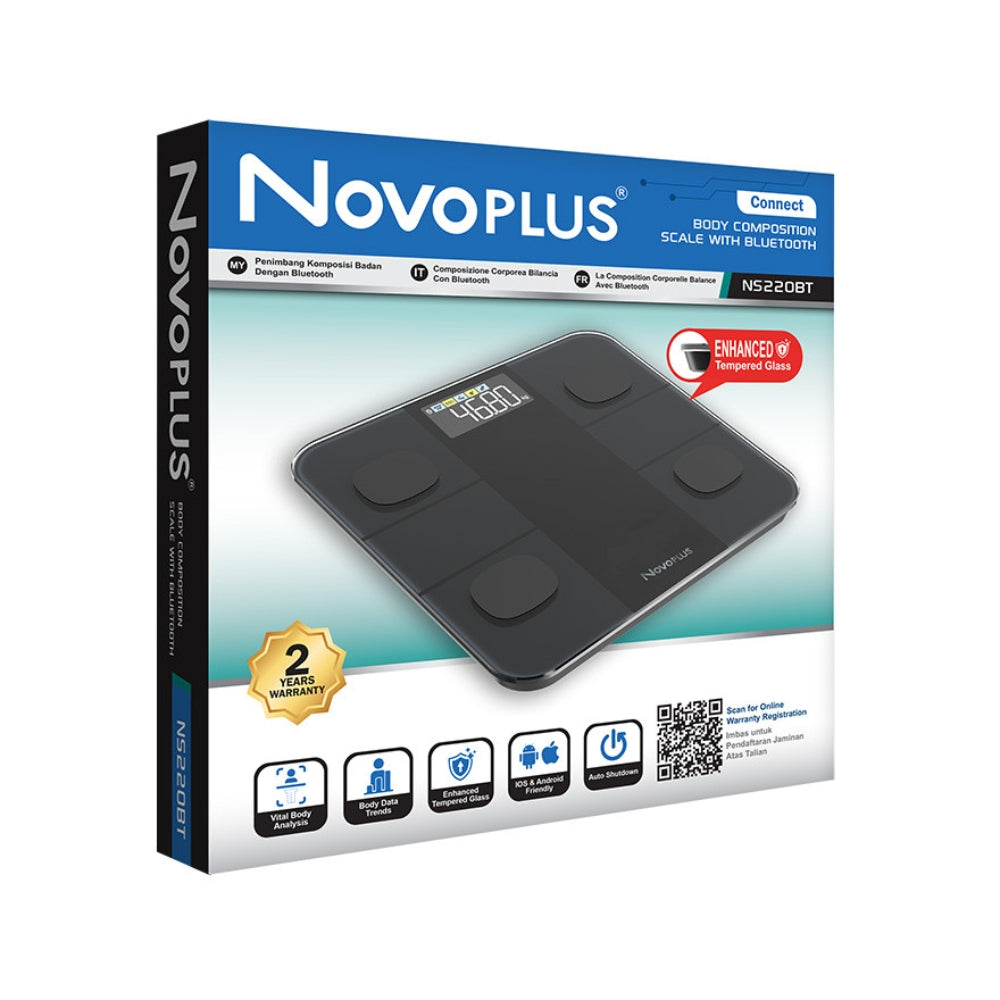 NOVOPLUS BODY COMPOSITION SCALE WITH BLUETOOTH NS220BT