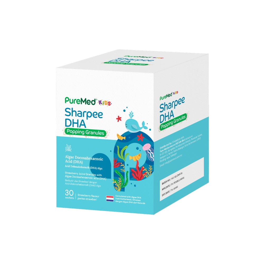 PUREMED KIDS SHARPEE DHA POPPING GRANULES 30S