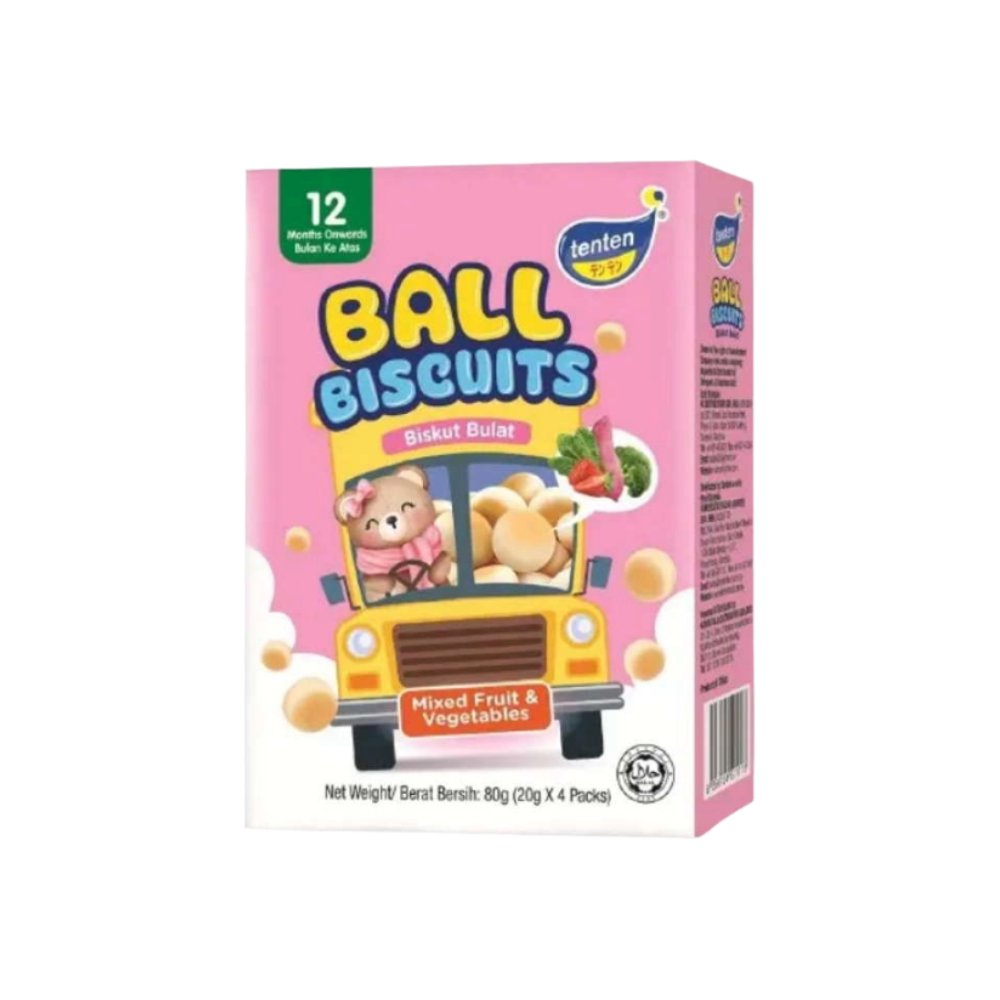 TENTEN BALL BISCUITS MIXED FRUIT AND VEGETABLE 80G