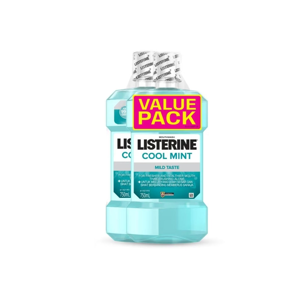 LISTERINE COOL MINT MILD TASTE 750ML 2S