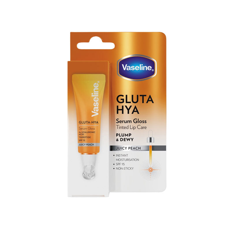 VASELINE LIP GLUTA HYA SERUM GLOSS JUICY PEACH 10ML
