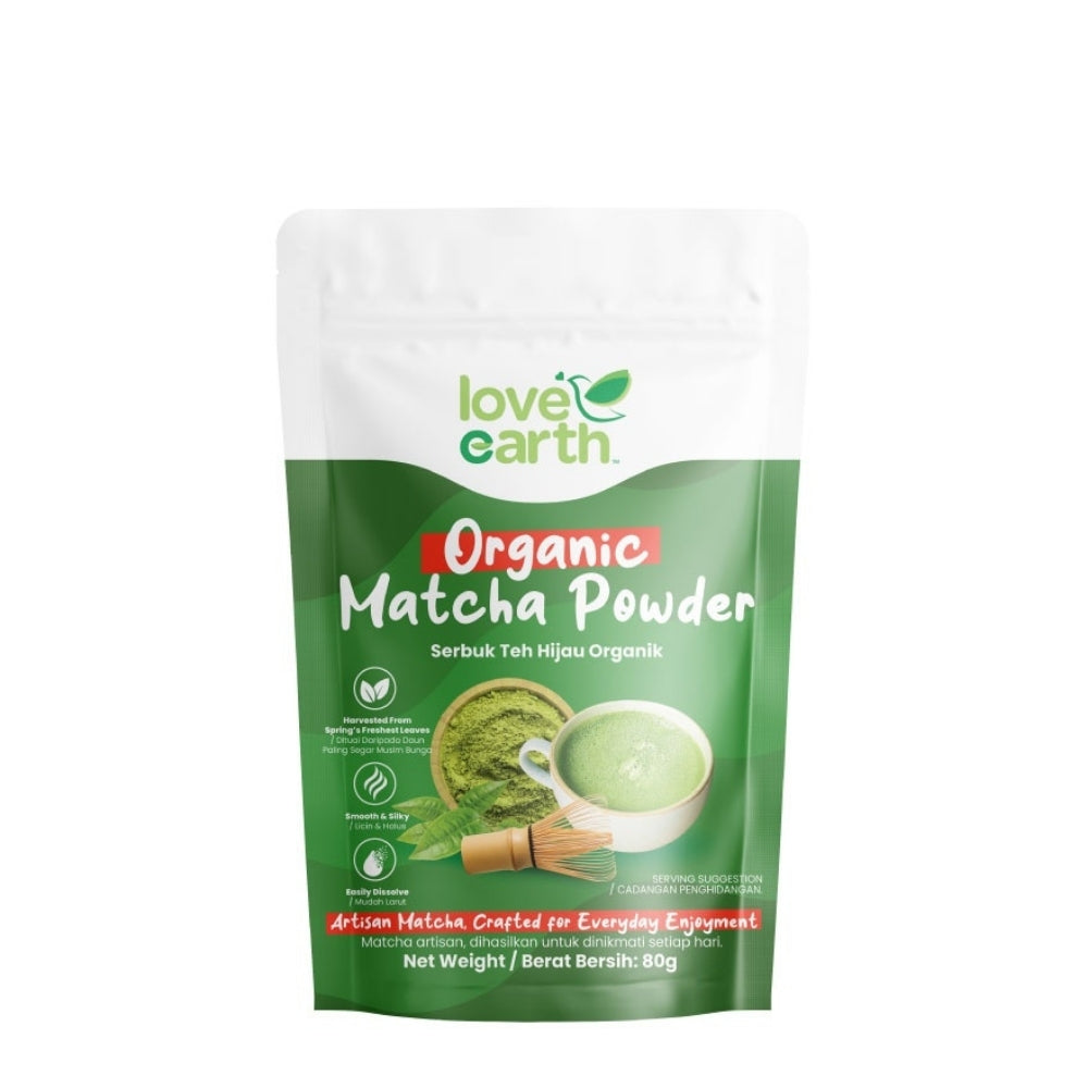 LOVE EARTH ORGANIC MATCHA POWDER 80G