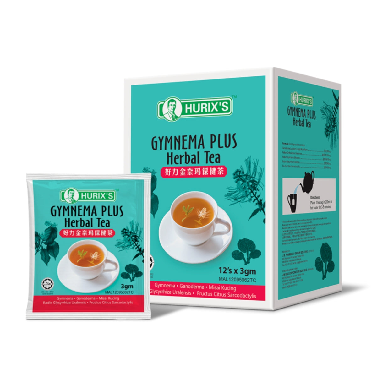 HURIXS GYMNEMA PLUS HERBAL TEA 12S 3G