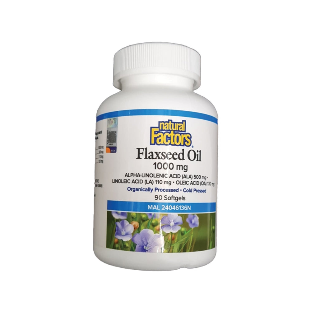 NATURAL FACTORS FLAXSEED OIL 90S