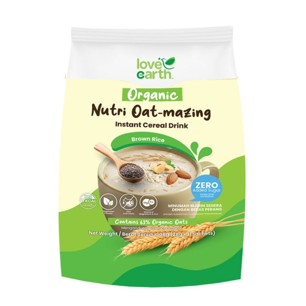 LOVE EARTH OAT INSTANT CEREAL DRINK 0 ADDED SUGAR BROWN RICE 336G