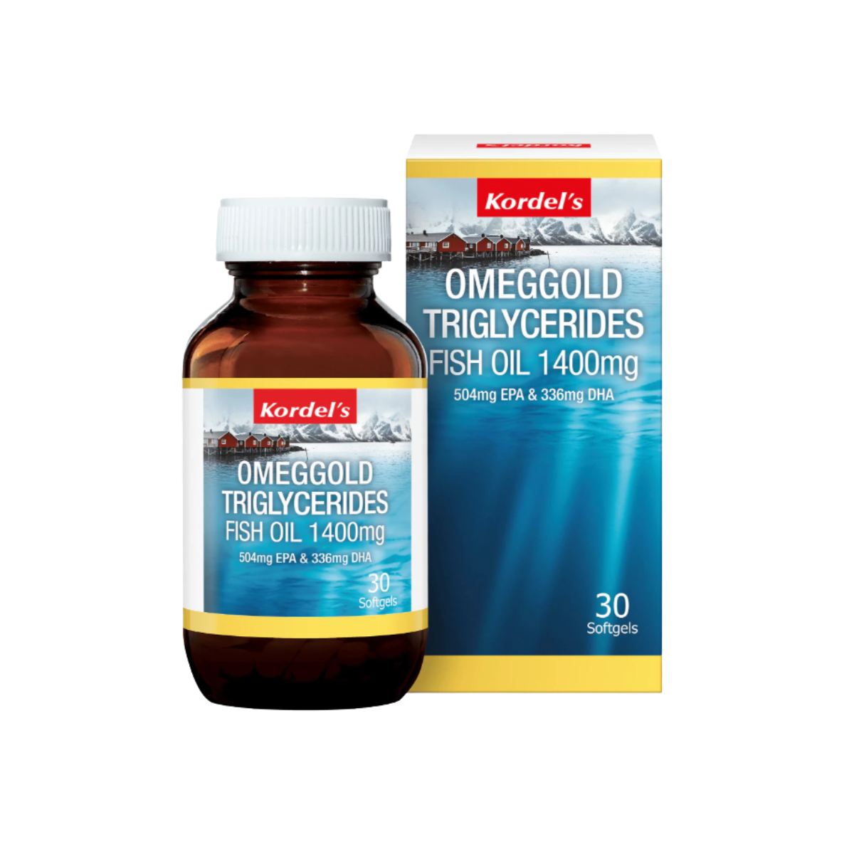 KORDELS OMEGGOLD TRIGLYCERIDES FISH OIL 1400MG 30S