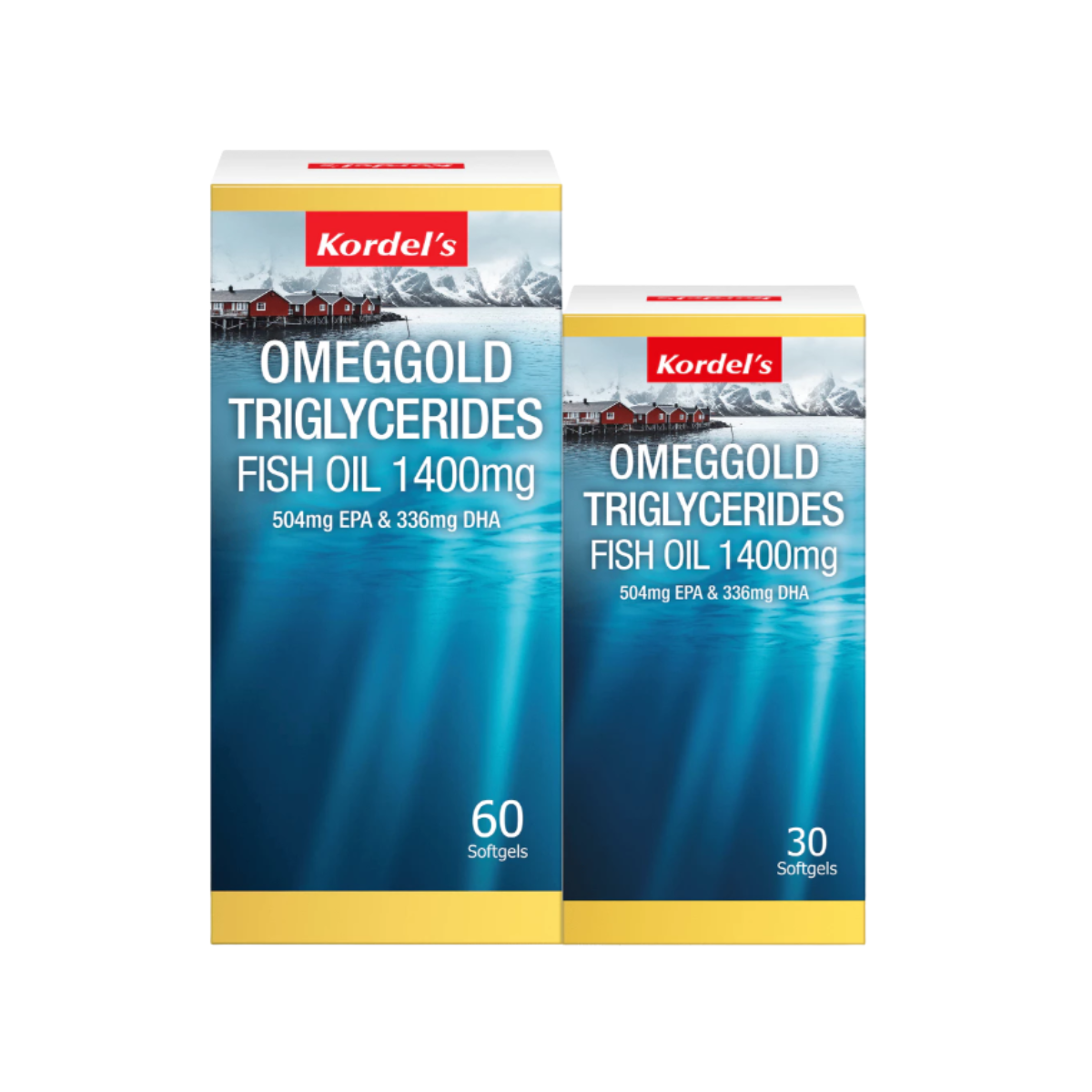 KORDELS OMEGGOLD TRIGLYCERIDES FISH OIL 1400MG 60S+30S