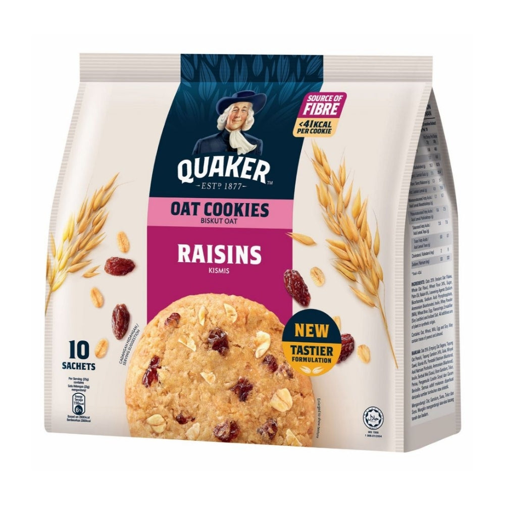 QUAKER OAT COOKIES RAISINS 250G 10S