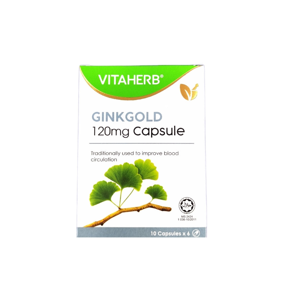 VITAHERB GINKGOLD 120MG CAPSULES 10SX6