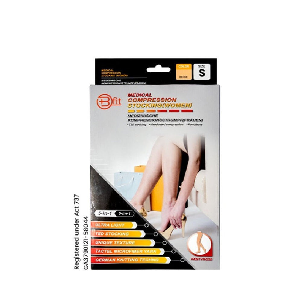 BFIT 5IN1 MEDICAL COMPRESSION STOCKING W/ANTI SLIP SILICONE - PANTHYHOSE S182 S