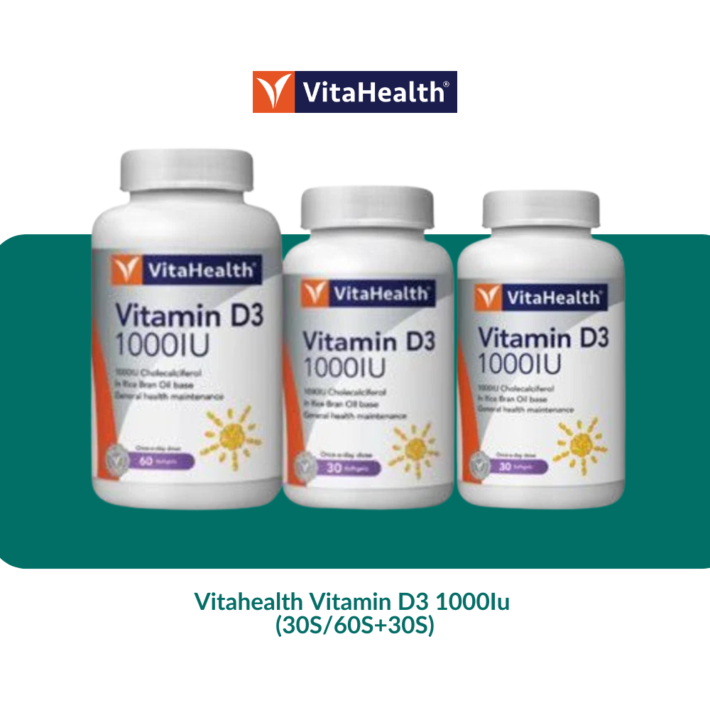 Vitahealth Vitamin D3 1000Iu (30S/60S + 30S)