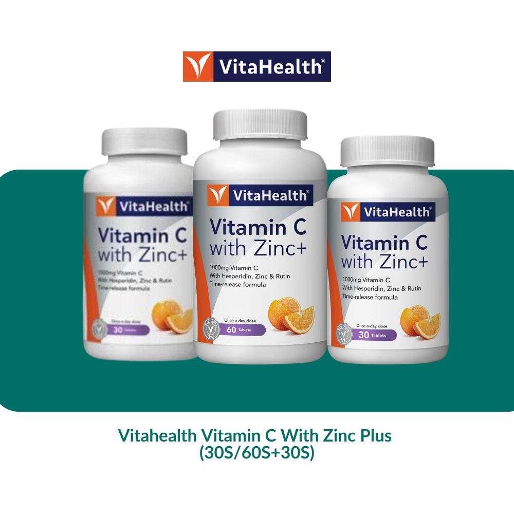 Vitahealth Vitamin C With Zinc Plus (30S/60S + 30S)
