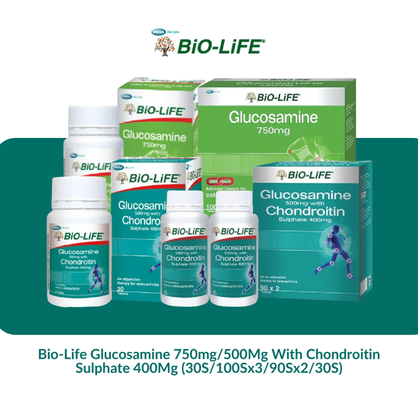 Bio-Life Glucosamine 750mg (30s/100sx3)/ 500mg With Chondroitin Sulphate 400mg (30S/90Sx2)