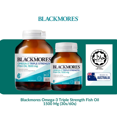 Blackmores Omega-3 Triple Strength Fish Oil 1500 Mg (30s/60s) - Supplements