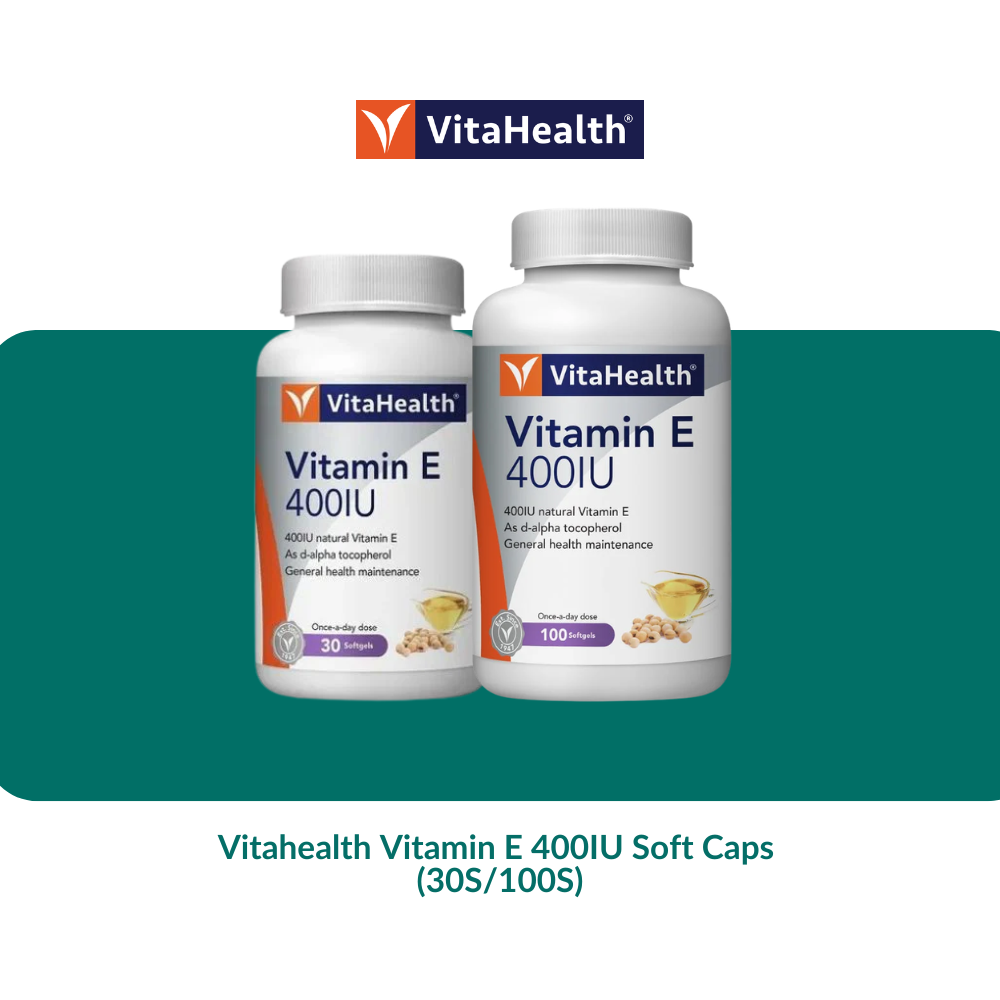 Vitahealth Vitamin E 400IU Soft Caps (30S/100S)