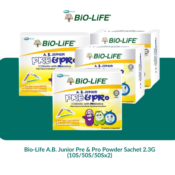 Bio-Life A.B. Junior Pre & Pro Powder Sachet 2.3G (10S/50S/50Sx2)