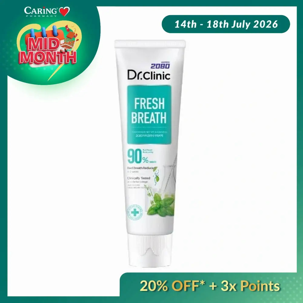 2080 DR CLINIC TOOTHPASTE FRESH BREATH 125G