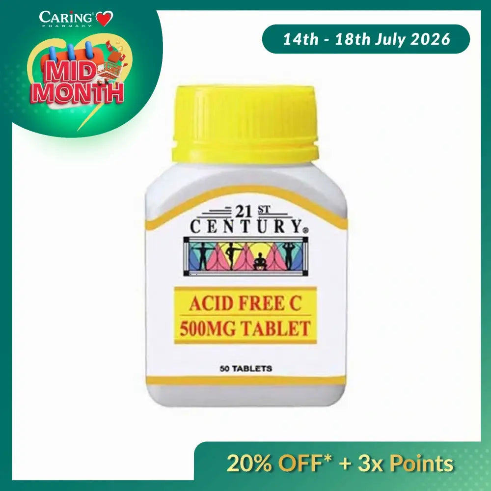 21ST CENTURY ACID FREE C 500MG 50S