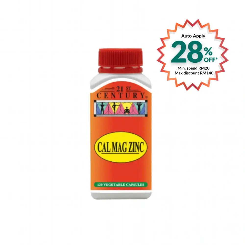 21ST CENTURY CALCIUM MAGNESIUM ZINC 120S