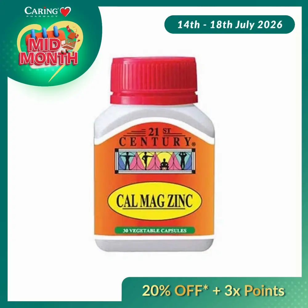 21ST CENTURY CALCIUM MAGNESIUM ZINC 30S