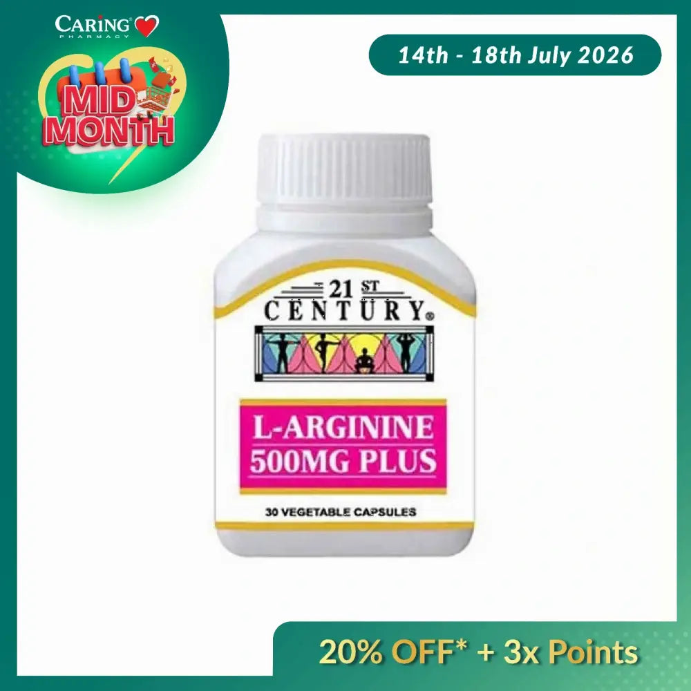 21ST CENTURY L-ARGININE 500MG PLUS 30S