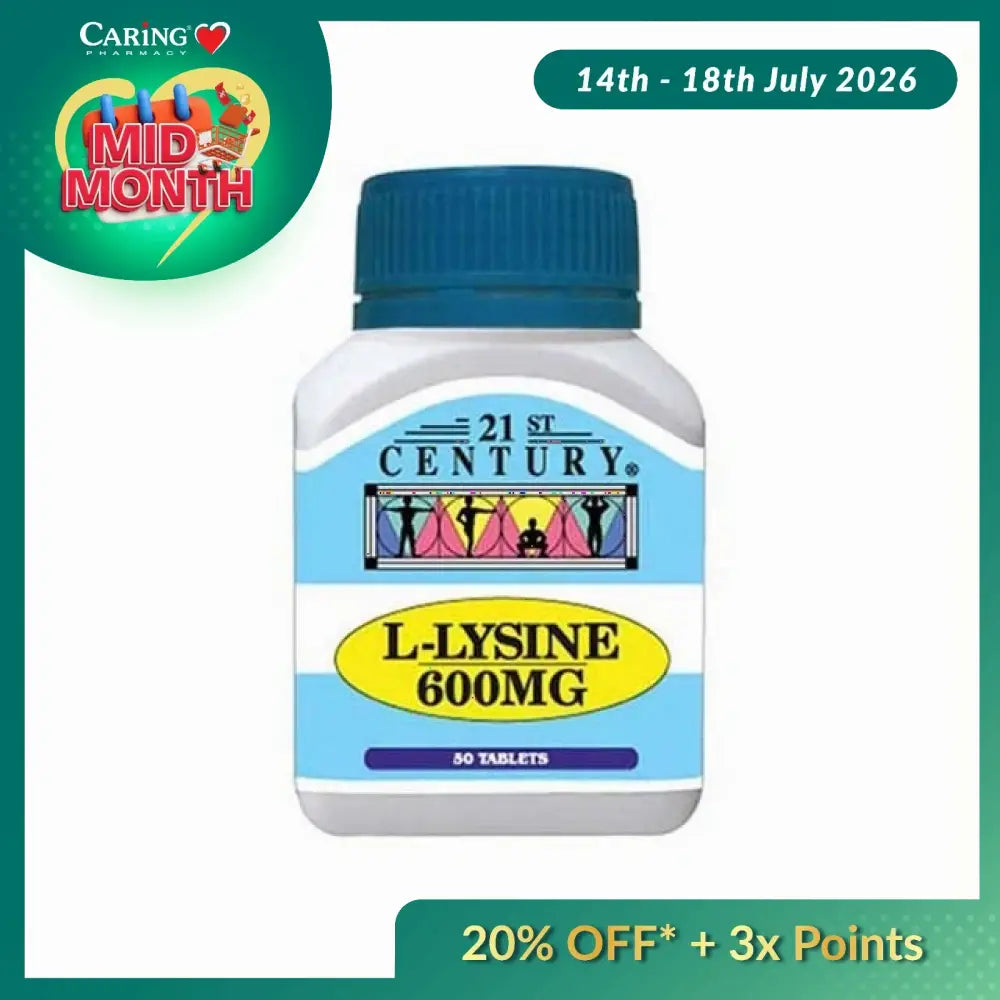 21ST CENTURY L-LYSINE 600MG 50S