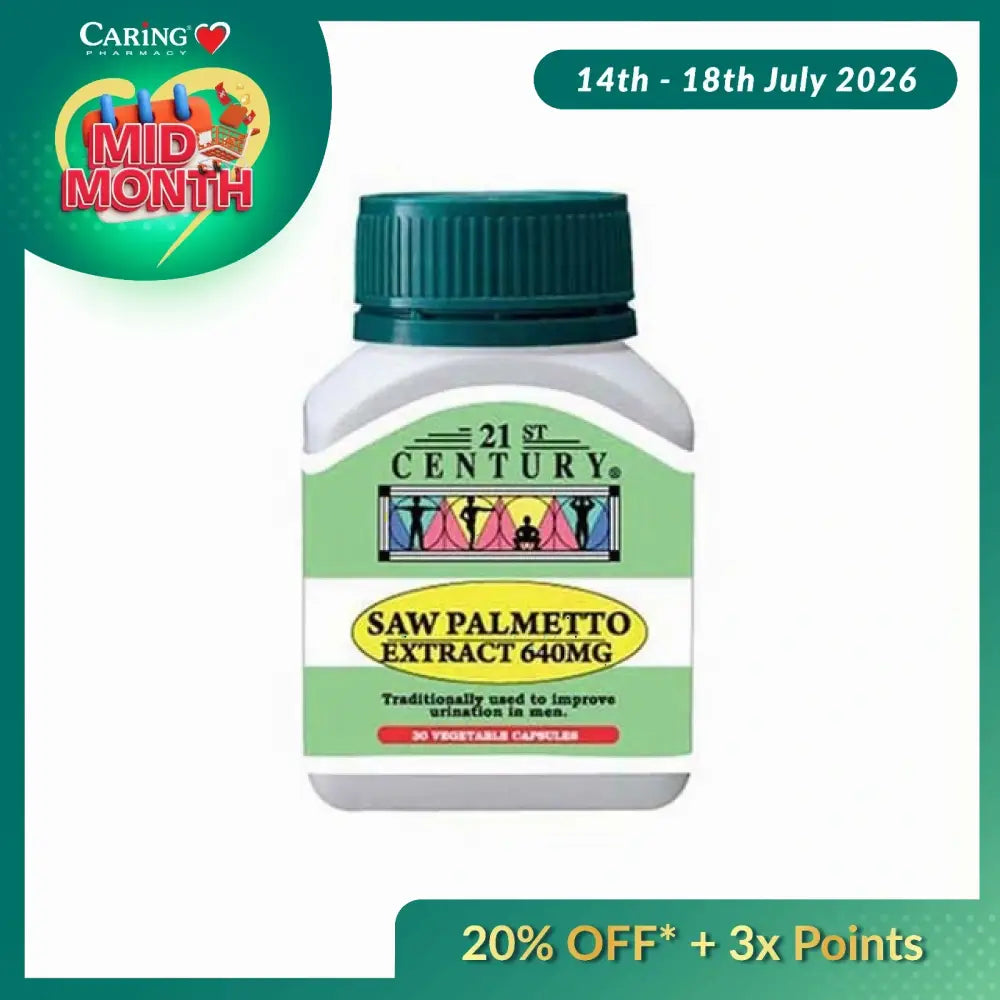 21ST CENTURY SAW PALMETTO 640MG 30S