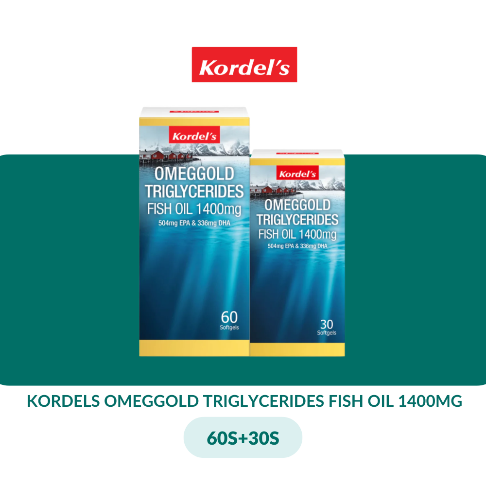 KORDELS OMEGGOLD TRIGLYCERIDES FISH OIL 1400MG (30S/60S + 30S) - 60S + 30S