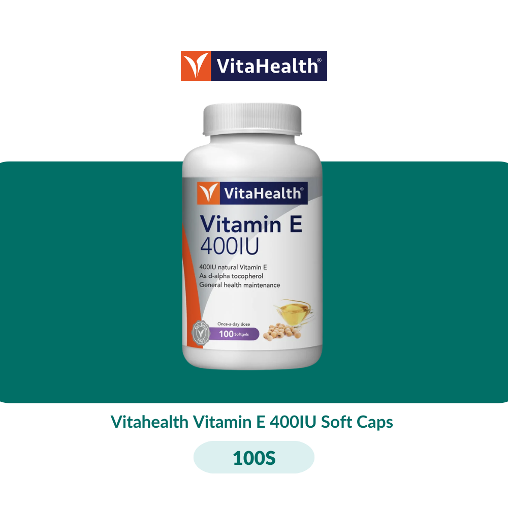 Vitahealth Vitamin E 400IU Soft Caps (30S/100S) - 100S