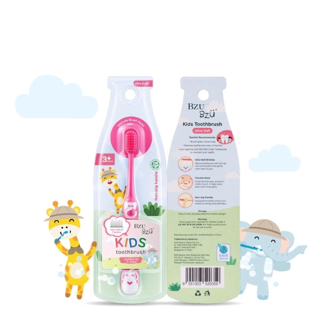 BZU BZU KIDS TOOTHBRUSH 3+ YO ULTRA SOFT - PINK
