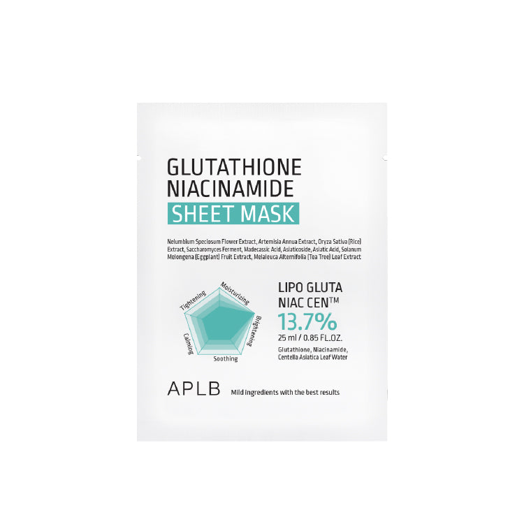 APLB GLUTATHIONE NIACINAMIDE SHEET MASK 10S