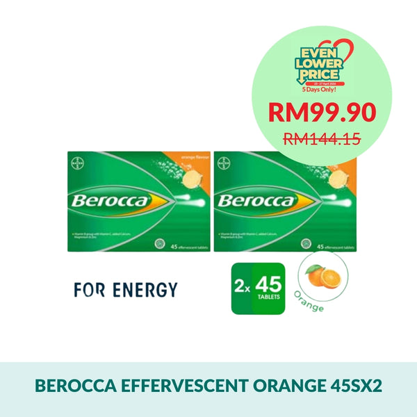 BEROCCA EFFERVESCENT ORANGE 45SX2