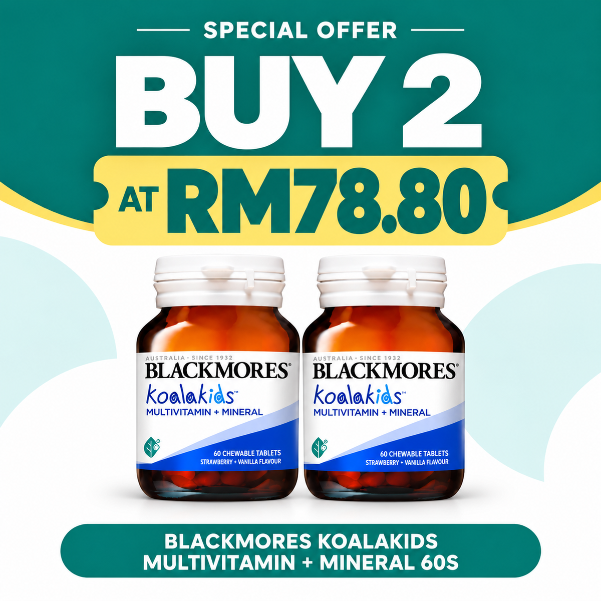 [Bundle of 2] BLACKMORES KOALAKIDS MULTIVITAMIN + MINERAL 60S
