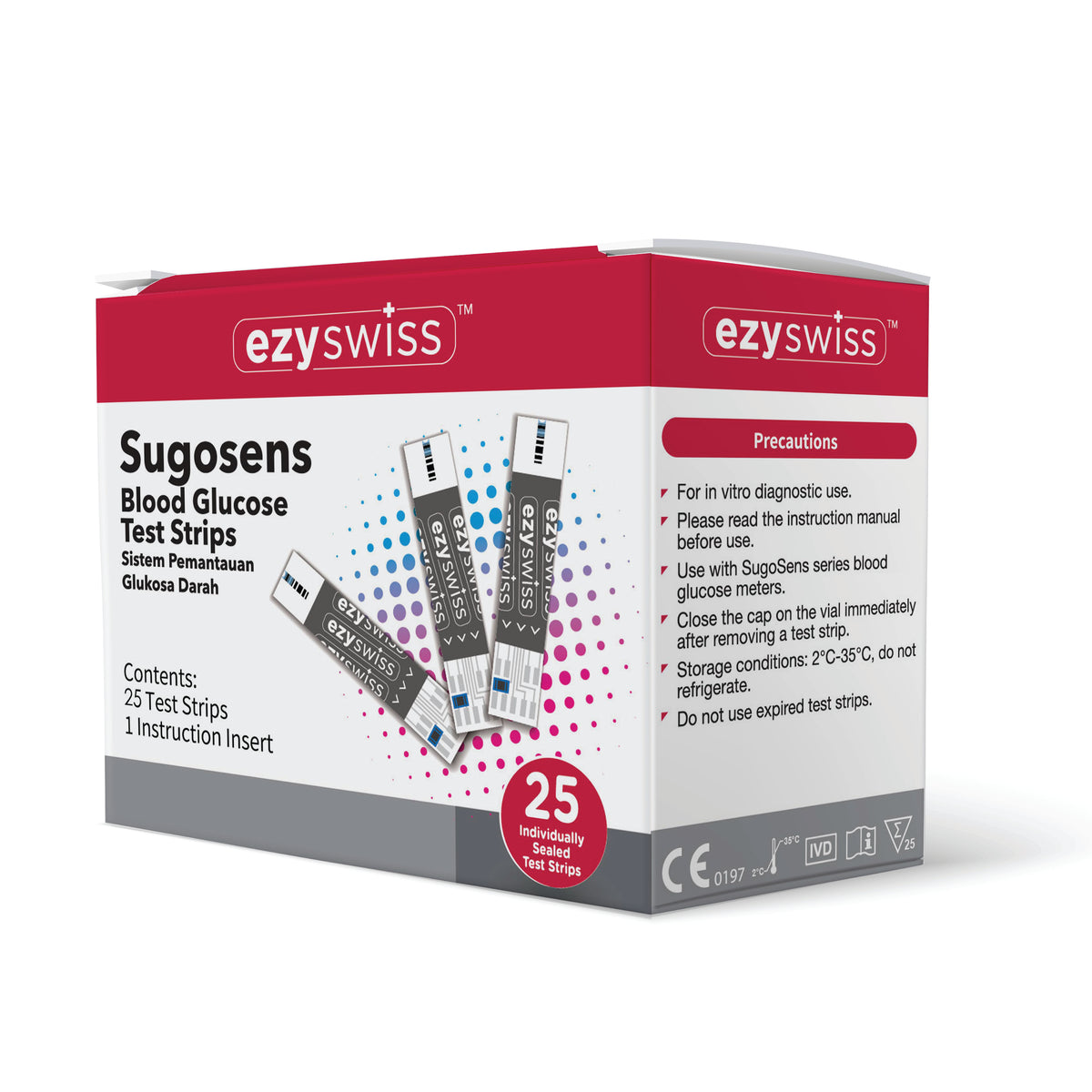 SUGOSENS BLOOD GLUCOSE STRIPS 25S