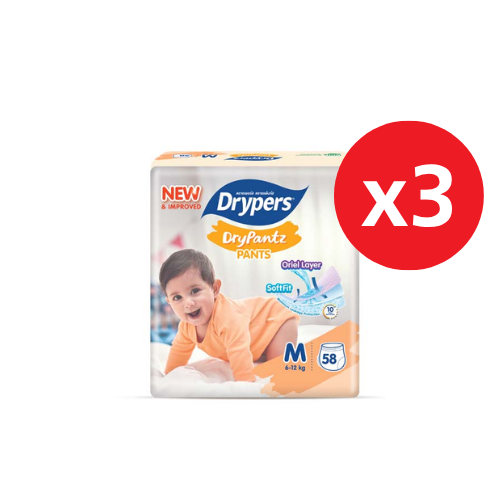DRYPERS DRYPANTZ M 58S X3