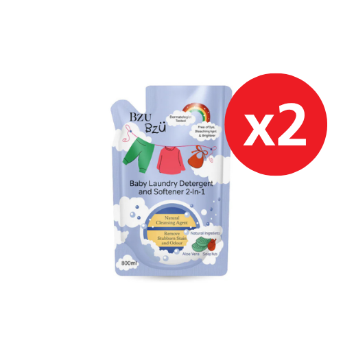 BZU BZU BABY LAUNDRY DETERGENT & SOFTENER 2IN1 800ML X2