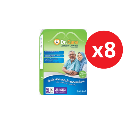 DR CARE DIAPERS XL X 8